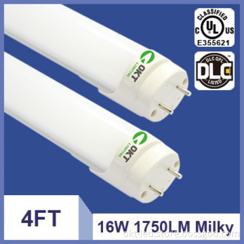 Super bright reliable led tube manufacturer 4FT dlc tube light 16w